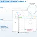 Dry Erase Board Calendar for Wall, 24" x 18" Magnetic Whiteboard Calendar, Monthly Calendar Whiteboard for Wall, Double-Sided Hanging Aluminum Frame White Board for Home, School, Office
