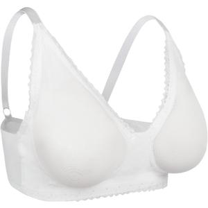 Vollence See Through Mastectomy Bra Silicone Breast Forms Pocket Bra Fake Prosthesis Crossdresser (42 / 95, White)