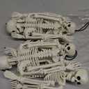 5 Pack Halloween Skeleton Decoration,16" Full Body Posable Skeleton Realistic Human Bones with Posable Joints for Halloween Pose Prop Decor Yard Lawn Garden Patio Outdoor Haunted House Decorations