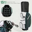 15 Way Golf Cart Bag with Organizer Top, Golf Club Cart Bag for Men