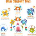 Baby Stroller Arch Toy, Car Seat Toys, Adjustable Arch Stroller toy with Hanging Sensory Activity toys,fits on Baby Bouncer, Bassinet, Stroller, Crib and Car Seats for baby infant Boy Girl 0-18 Months, Width: Less Than 29 Inches