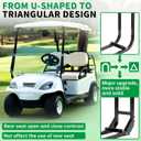 ECOTRIC Golf Cart Rear Grab Bar Universal and Trailer Hitch with Receiver for Step on Back EZGO Club Car Yamaha