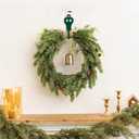 12Pcs Christmas Garland Hanger for Mantle Garland Hoods Wreath Ties Adjustable Stocking Holder Reusable Silicone Adhesive Straps for Christmas Wreath Fireplace Mantle Stairways Banisters