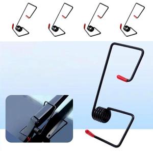 Windshield Wiper Arm Pressure Spring Booster - Wiper Arm Puller Tool for Improved Visibility in Rain/Snow - Enhance Wiper Performance - Easy Installation 4PCS Wiper Pressurizer