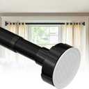 Shower Curtain Rod Heavy Duty Tension 48-74 Inch Black