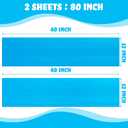 Nuanchu Vinyl Pool Liner Patch Self-Adhesive PVC Repair Patch for Swimming Pools Inflatable Boat(Sky Blue,12 x 80 Inch)