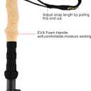 Aluminum Collapsible Ultralight Travel Trekking Hiking Pole for Men and Women (Fits 5'3" - 6'2") (1 PC(1 Pole), Silver)