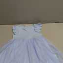 HILEELANG Little Flower Girl Tulle Tutu Dress Easter Cotton Ribbed Birthday Wedding Party Princess Dresses (3T, 251221#skyblue)