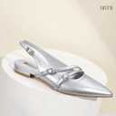 IDIFU Women's Flat Shoes Pointed Toe Strappy Slingback Ballet Flats Wedding Office Work Bridal Formal Dress Shoes for Women Dressy Comfortable Cute Trendy Ladies Flats (7)