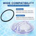 SPX3100D Pool Pump Lid Replacement with SPX3000S O-Ring, Compatible with Hayward Super II Pumps SP3000/SP3000X Series, Threaded Strainer Cover for SP3010, SP3007, SPX3120AAZ, Durable Clear Pump Cover
