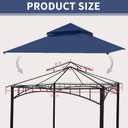 Gazebo Replacement Canopy 10x10 Ft Compatible with Madaga Target Gazebo Frame Model L-GZ136PST, L-GZ136PST-2/7/9(Navy Blue)