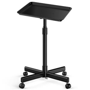 Salon Tray on Wheels, Premium Aluminum Tattoo Tray Rolling Tray, Adjustable Salon Service Rolling Trolley Cart for Clinic Spa(36inch-Black)