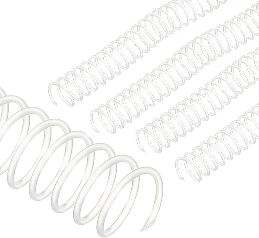 PATIKIL 22mm(7/8") Plastic Spiral Binding Coils, 20 Pcs Binding Spirals 190 Sheet Capacity 3:1 Pitch Binding Spirals for Binding Paper Sheets, Transparent