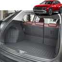 Cargo Liner & Backrest Mat Compatible with 2019-2024 2025 BMW X5 (Non 45e /7-Seats Models) - Custom Fit All Around PU Leather Cargo Mat and Rear Backrest Protector- All Weather Waterproof Trunk Mats