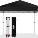Pop up Canopy Tent,10x10 Instant Outdoor Canopy for Parties with Wheeled Bag,Black