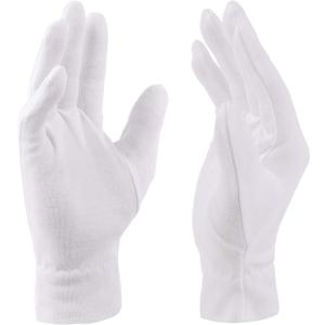 Moisturizing Gloves for Dry Hands Overnight, Selizo 3 Pairs 100 Percent White Cotton Gloves for Women Eczema, Hand Moisturizer Sleeping Spa Gloves for Eczema Dry Hands