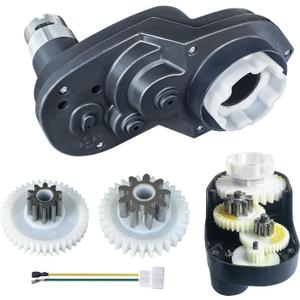24V Steel Motor Gearbox for Jeep Power Wheels Motor Upgrade Replacement Parts,24Volt High Torque Motor Gear Box for Kids Ride on Toys Car Gearbox Upgrade,18V,QINGANG,30000RPM,Aperture 1.6CM/0.63in