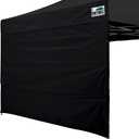 Eurmax USA 8x8 Pop Up Canopy SunWall-UV Protection for Tents,Blocks Sunlight&Wind,Water Resistant Side Wall Only,Easy Hook & Loop Installation,Fit for 8FT Straight Leg Shelters&Gazebo,Black