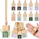 Funnymoom 30 Pcs Employee Appreciation Gift Bulk 8ml Car Air Freshener Diffuser Hanging Car Empty Glass Oil Diffuser Thank You Gifts for Dietitian Coworker Social Worker Dsp