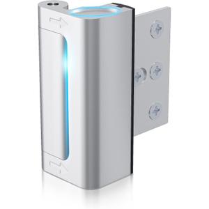 Door Reinforcement Lock Withstands 800lbs of Force - Silver Extra Proof Door Lock for Kids Safety Drilling Required, Prevents Unauthorized Entry, Add a Door Security Lock for Home Safety & Privacy