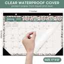 2 x Desk Calendar 2026, 18 Months Calendar Runs from January 2026 to June 2027 - Large 17" x 12" Desktop/Wall Monthly Calendar for Home School, or Office - Rustic Botanical