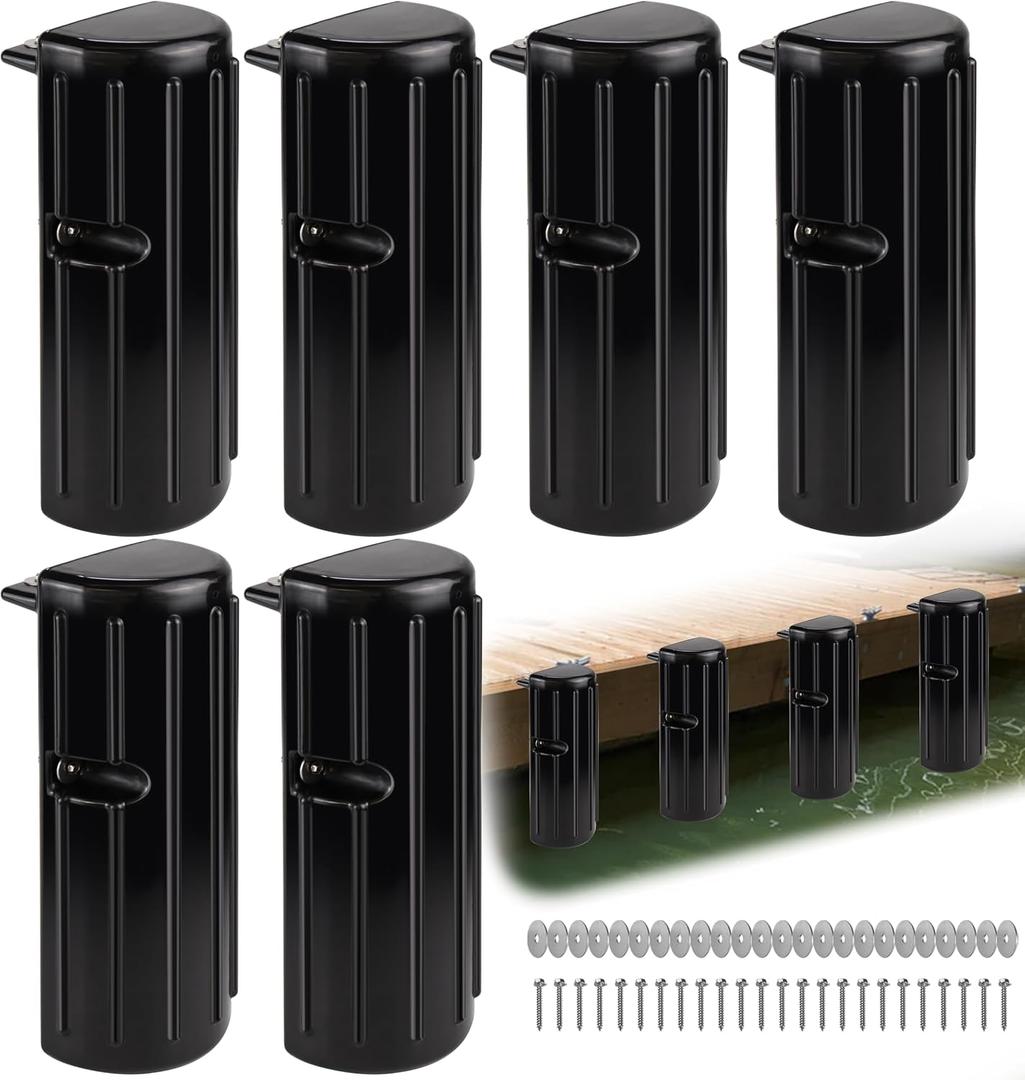 4 x Boat Dock Bumpers,Dock Bumpers Fenders Marine-Grade Straight Edge & Side | Dock Fender Guards,Boat Dock Bumpers Inflatable Vertical Dock Protection, UV-Resistant, Includes Mounting Hardware