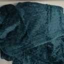 NEWCOSPLAY Super Soft Throw Blanket Dark Teal Premium Silky Flannel Fleece Leaves Pattern Lightweight Bed Blanket All Season Use (Dark Teal, Throw(50"x60"))