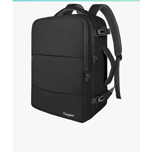 Taygeer Travel Laptop Backpack for Men Women, Airplane Approved Travel Backpack Suitcase with Usb Charging Port, Lightweight College 35l Luggage Bag 15.6inch Laptop Mochila Gifts for Business,Black L