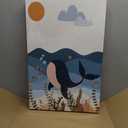 Ocean Nursery Wall Art Pictures Blue Nautical Canvas Art Beach Animal Wall Decor Baby Boys Room Wall Art Sea Whale Prints Ocean Nautical Poster for Nursery Baby Room 12x16 Inch Set of 3 Framed