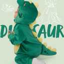 Spooktacular Creations Halloween Dinosaur Costume, Dragon Zip-up Hooded Jumpsuit for Halloween Costume Cosplay Themed Parties (Green)