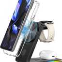 Magnetic Wireless Charger for Google Pixel Watch 3/2, 3 in 1 Foldable Wireless Charging Station for Google 10/10 Pro XL/10 Pro/9/8/7/6, Pixel Buds Pro 2(Not Pixel Watch 4/1) with Adapter