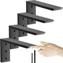 Countertop Support Bracket 12 inch 4 Pack (3/8" Thick),Premium Heavy Duty Granite Countertop Brackets 12"x6"x2.5",Shelf L Bracket Mantel Corbels for Quartz,Wood,Concrete and Laminate Countertops