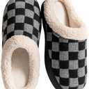 UBFEN Mens Slippers for Indoor Bedroom Memory Foam House Shoes Lightweight Slip On Outdoor Slipper