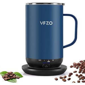 Self Heating Coffee Mug,High-Capacity- 18 oz, 180 Min Battery Life, Smart Heated Coffee MugSmart Mug, Simple Temperature Control Operation, Gifts for Family Members (Navy Blue)