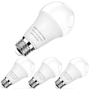 Dusk to Dawn 11W LED Outdoor Light Bulbs, 5000K, E26 Base, 4-Pack