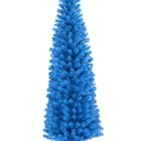 6 Feet Unlit Artificial Christmas Halloween Pencil Tree with Metal Stand