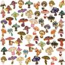 60 Pcs Mushroom Iron on Patches Mini Embroidered Sew on Applique Patches for Clothes DIY Decorative Gift Jackets Jeans Backpacks Hats Dress Pants Shoes Craft