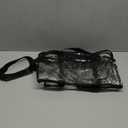 Abbylike 1 Pcs Large Professional Clear PVC Travel Makeup Bag with 4 External Pockets and Shoulder Strap Zippered Toiletry Bags for Women(Black)