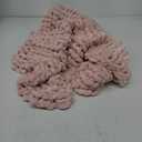 Chenille Chunky Knit Blanket Throw （40×50 Inch）, Handmade Warm & Cozy Blanket Couch, Bed, Home Decor, Soft Breathable Fleece Banket, Christmas Thick and Giant Yarn Throws, Light Pink