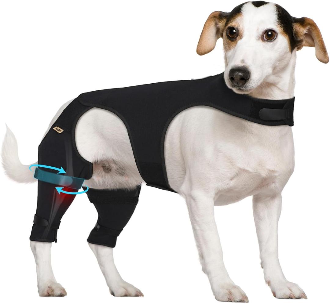 Supet Dog Rear Leg Sleeve to Stop Licking,Breathable Recovery Sleeve After Surgery, Back Leg Wound Cover for Hip and Thigh, Dog Cone Alternative