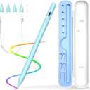 Stylus Pen for iPad 2018-2025, 15 Mins Fast Charge for Apple Pencil with Palm Rejection, Compatible with iPad 11/10/9/8/7/6, Pro M4/12.9"(6/5/4/3)/11", Air M3/M2/5/4/3, Mini A17 Pro/6/5, Blue