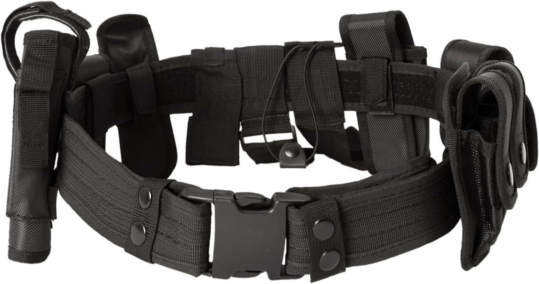 Utility Belt 10 in 1 Duty Belts Law Enforcement with Components Pouches Bags for Tactical Security, Military Modular Equipment System Mold