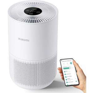 Xiaomi Mi Air Purifier 4 Compact, True HEPA H13 3-Stage Filter System Removes 99.97% of Pollutants as small as 0.3 microns, Smart Home Integration, Whisper Quiet, Just 0.9KW/day, OLED Touch Display (ivory)