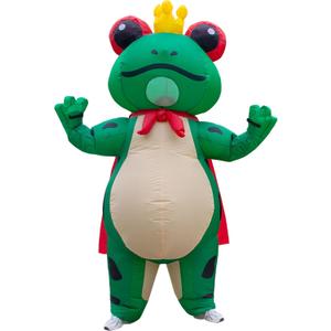Animal Inflatable Costume Adult, Funny Blow Up Suit for Halloween Cosplay Party, Unisex Outfit - Frog, Shark, Tiger