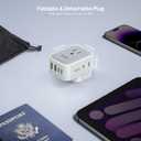 EPICKA Hybrid Travel Plug Adapter, 2 Packs Foldable & Detachable Type G (UK) VisaPlug, 8-in-1 International Power Adapter with 4 USB Ports (2 USB-C PD 20W), Travel Essentials for US to England