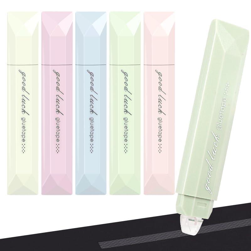 Scrapbooking Double Sided Tape Roller, 5-Pack Craft Adhesive Glue Runner - Multipurpose Journaling Supplies for Scrapbooking, Gift Wrapping, Photo Mounting, School Office & Crafts