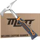 Mutt Tools 14oz Head Weight Welding Chipping Hammer - Professional Slag Hammer for Welders - Forged Steel Impact Tool for Metal Work - Welding Hammer