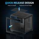darkFlash ITX PC Case, Pre-Install 3 PWM ARGB Fans Computer Case, Full View Dual Tempered Glass ITX Case, Mini Size, Supports 240mm AIO(C275P) (Black)