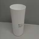 iDesign Freestanding Bathroom Toilet Paper Storage Holder with Lid for 3 Extra Rolls, White