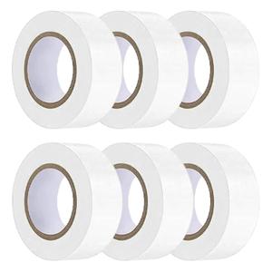6 Pack White Flagging Tape, Non-Adhesive Plastic Ribbon Neon Marking Roll, 1"*600ft, Marking Tape for Tree Marking, Hunting, Boundaries and Hazardous Areas,Trail Marking